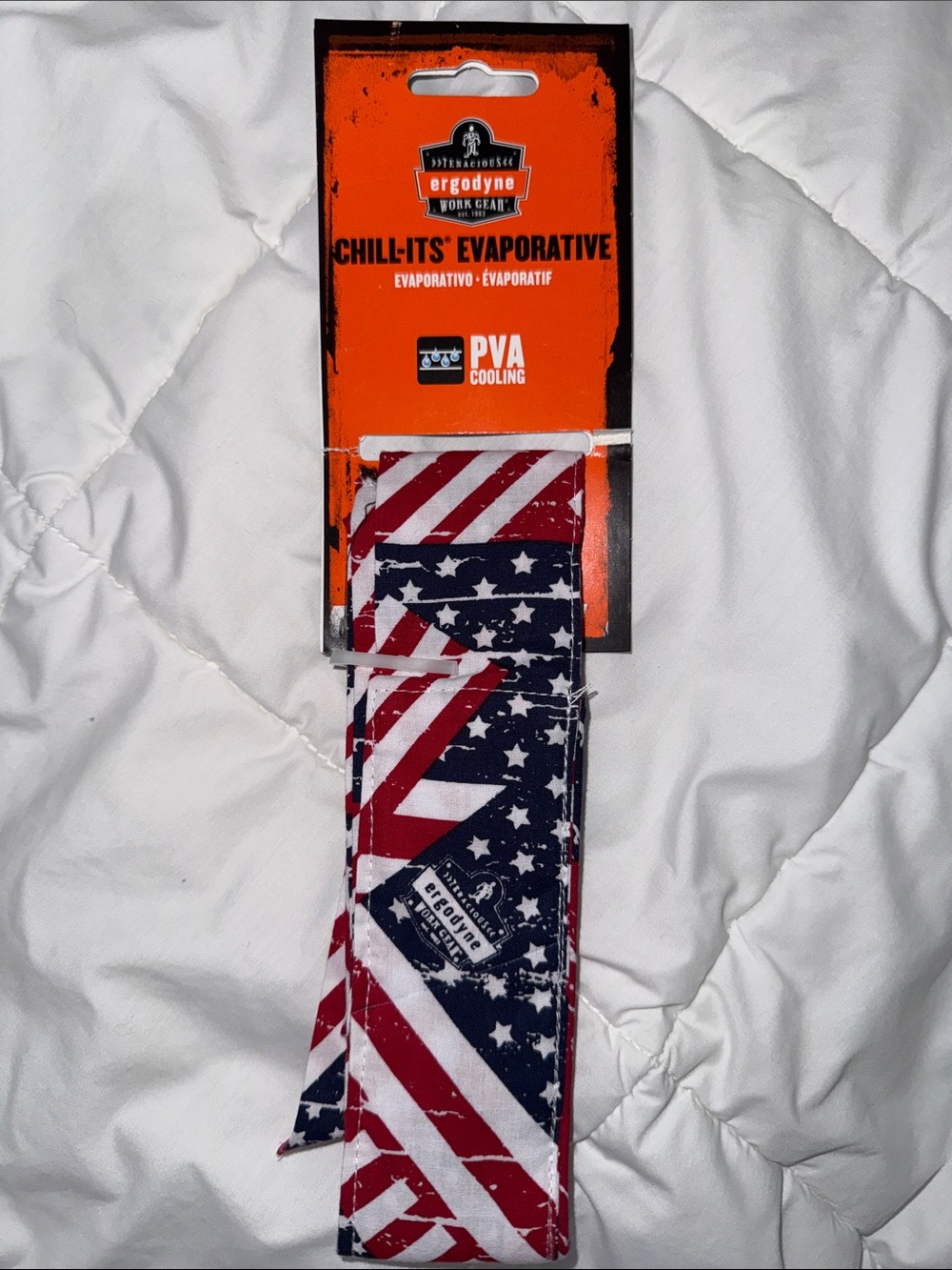 Ergodyne Chill-Its American Flag Evaporative Cooling Bandana